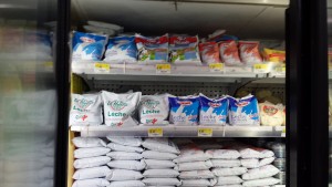 Assortment of brands of milk in the bag - C$7.50-12.20