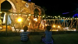 Nativity scene in the park