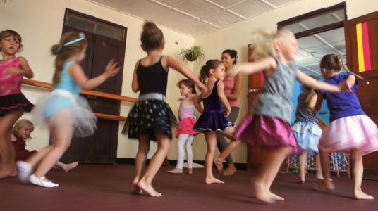 Kids having fun at dance class
