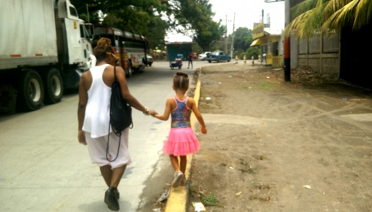 G’Ma & Azalea walking in Rivas
